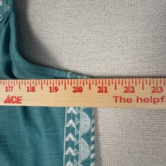 Sundance Teal Embroidered Sleeveless Tank - Picture 10 of 11